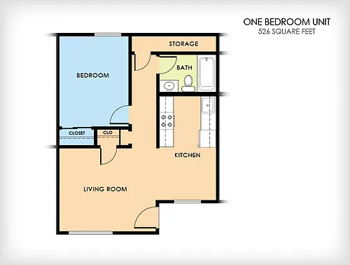 Floor plan One-Bedroom