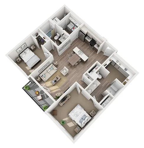 Floor plan Symphony - Two Bedroom
