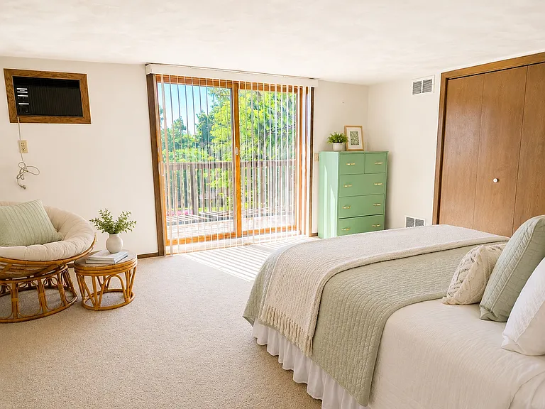 Master Bedroom With Deck