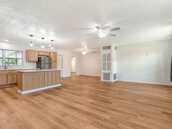 Newly remodelled open kitchen and living room