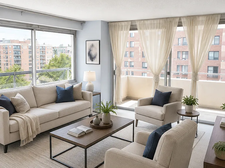 Living Room - Virtually staged to show possible use & layout of the space.