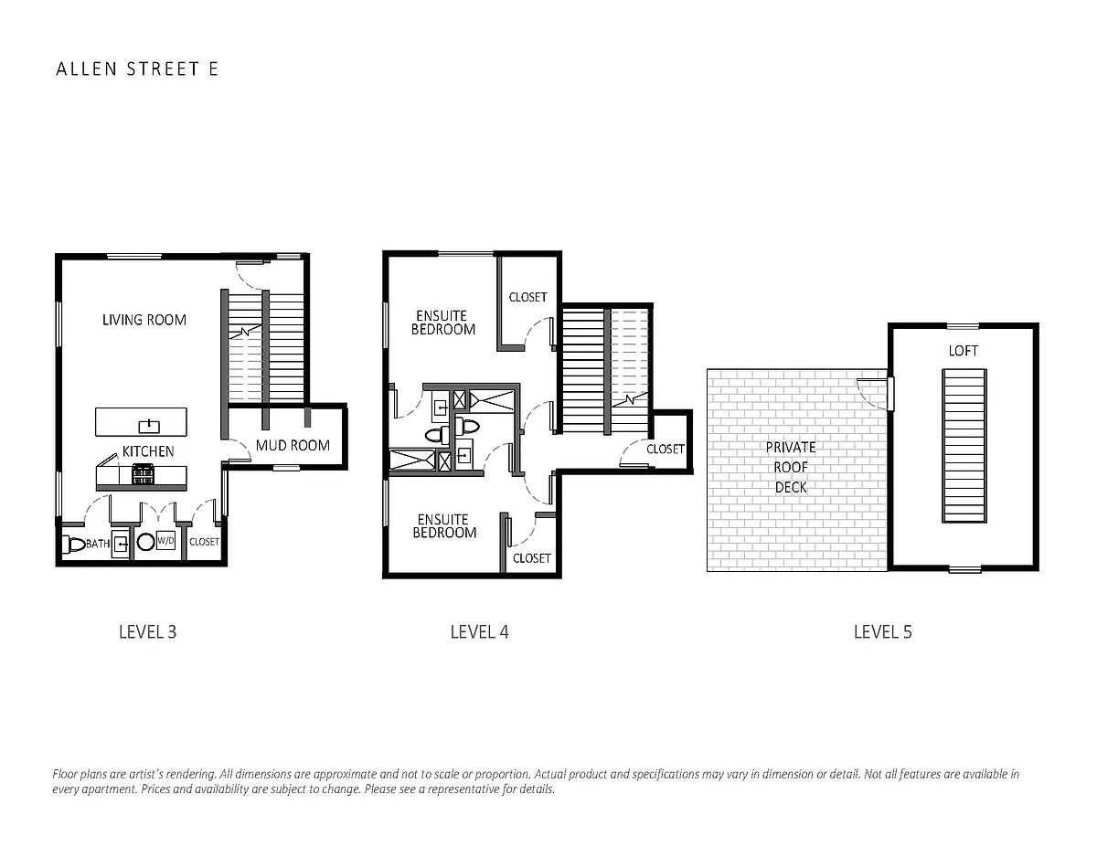 Floor plan Allen St - Upper