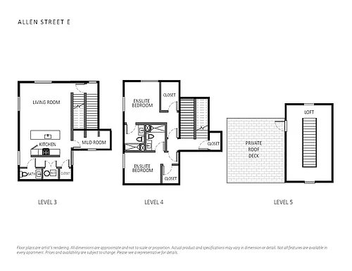 Floor plan Allen St - Upper