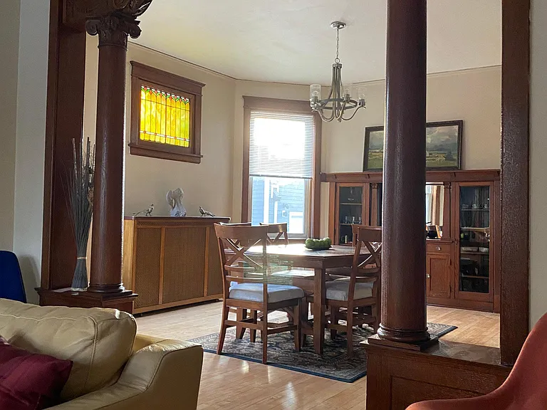 From living to dining room areas