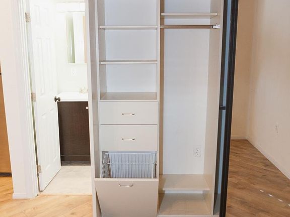 Hidden Laundry Hamper in Closet