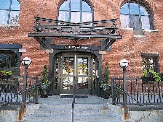 Main entry to the building