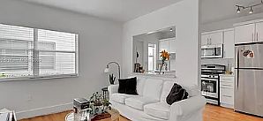 Living Room and Kitchen Area- example of furnished.