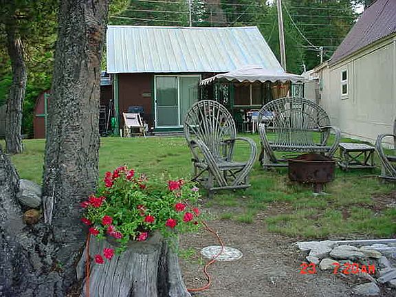 View of the cabin from the beach