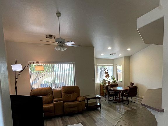 Living room and dining area