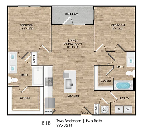 Floor plan B1B