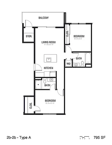 Floor plan 2B 2B