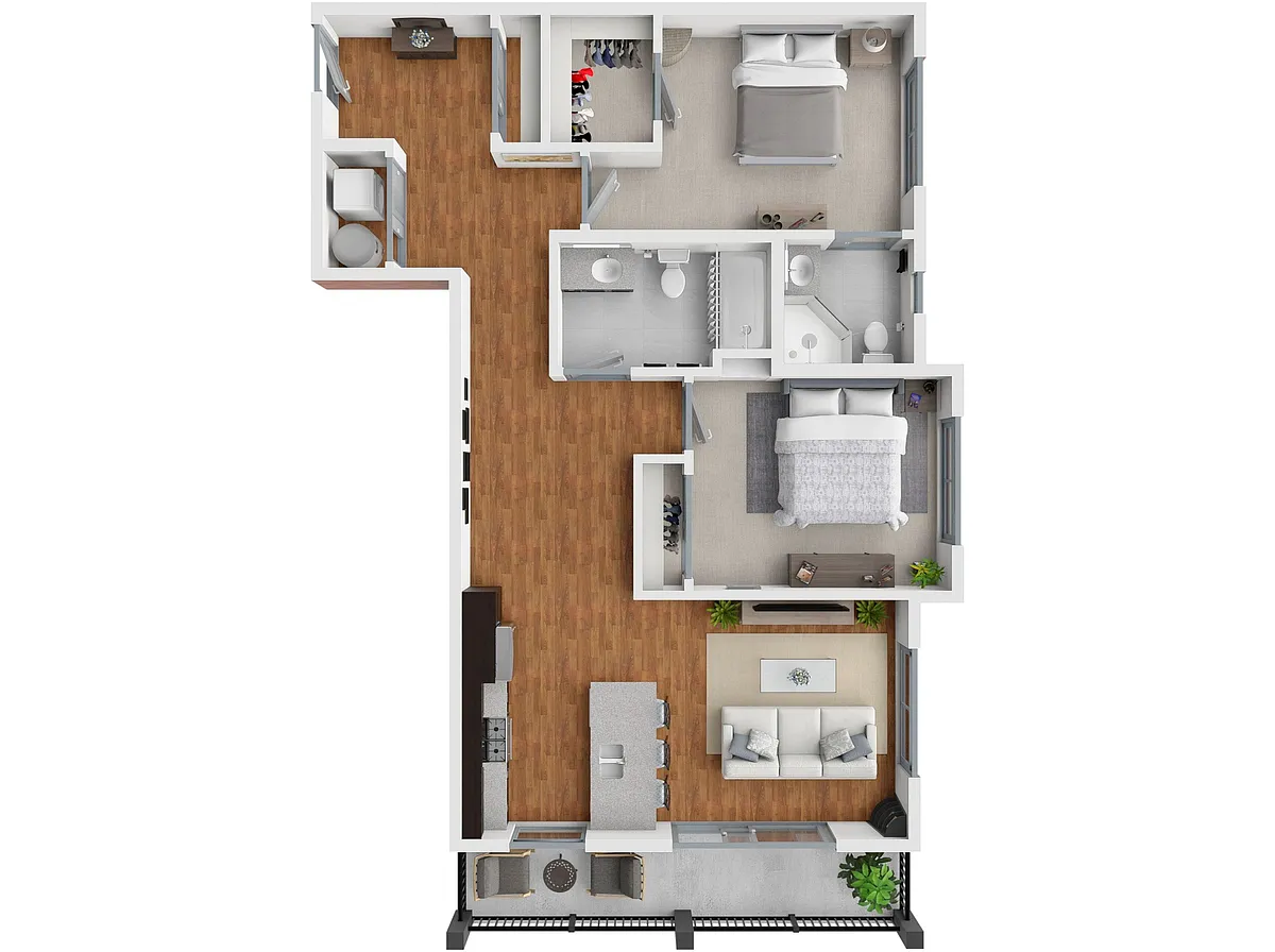 Floor plan 2x2c