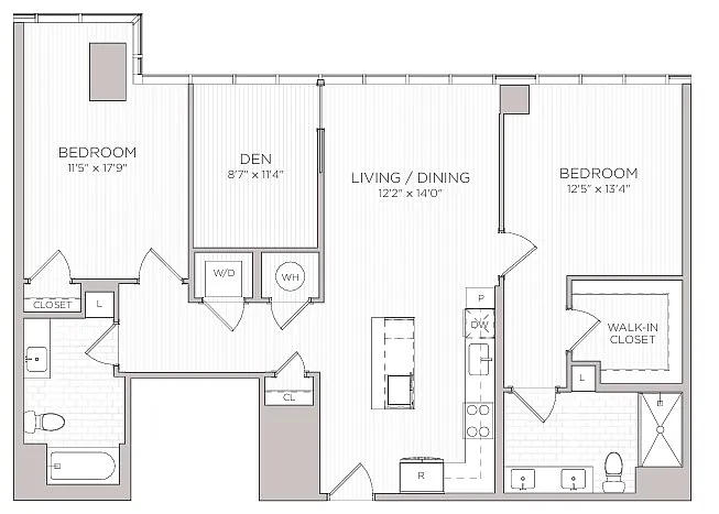 Floor plan B11 2B+D - Penthouse
