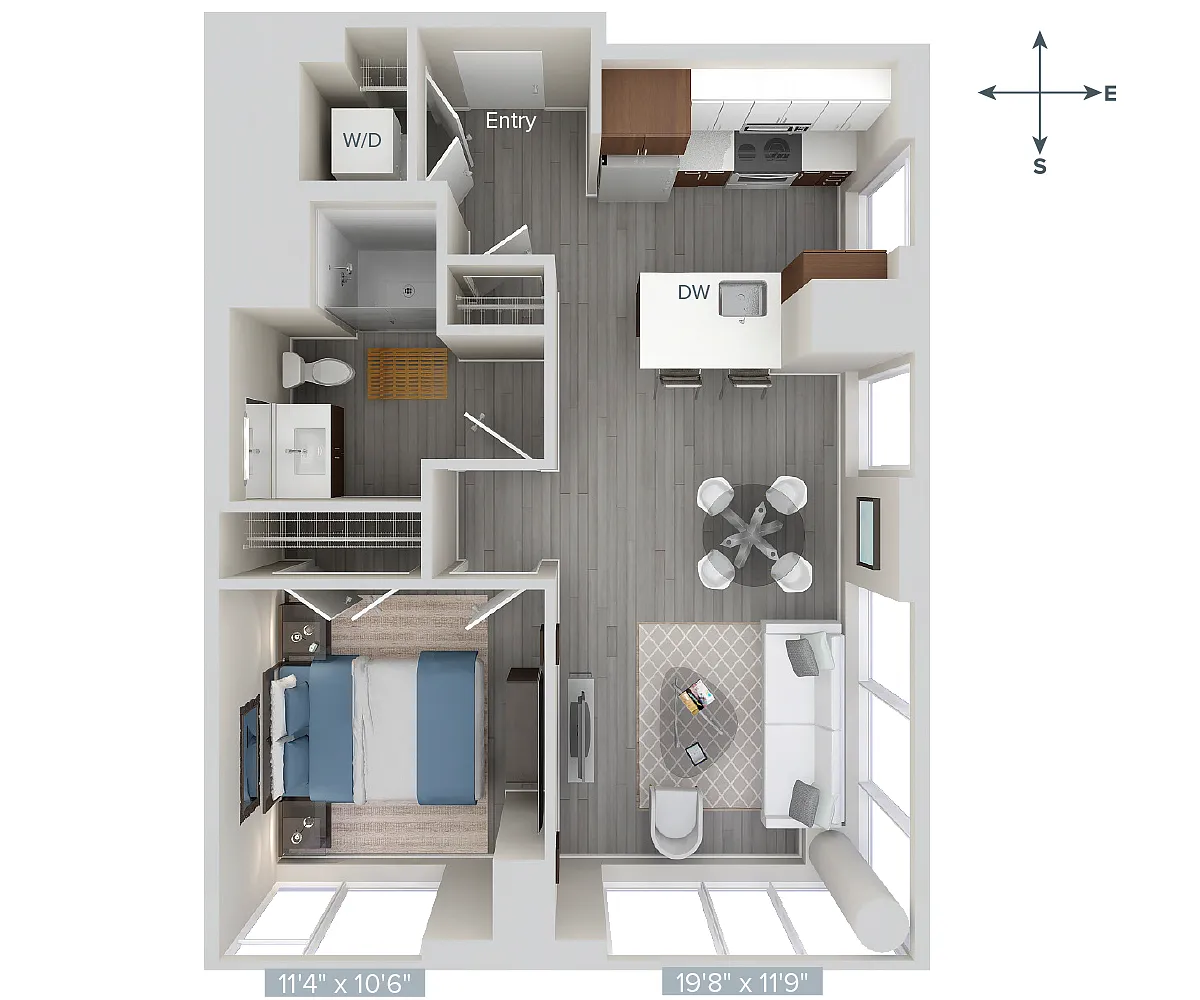 Floor plan Furnished-f-A5-718-Glass