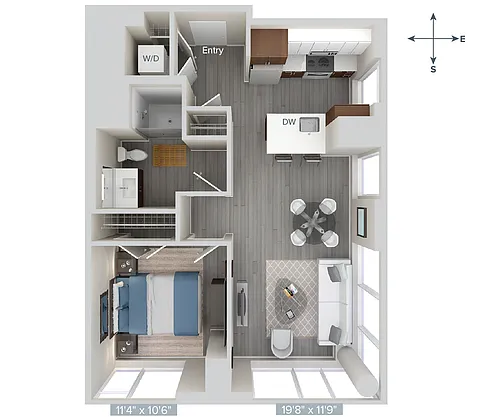 Floor plan Furnished-f-A5-718-Glass