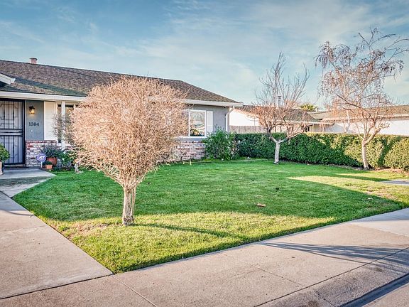 Fully landscaped front yard with easy care shrubs, trees &amp bushes.