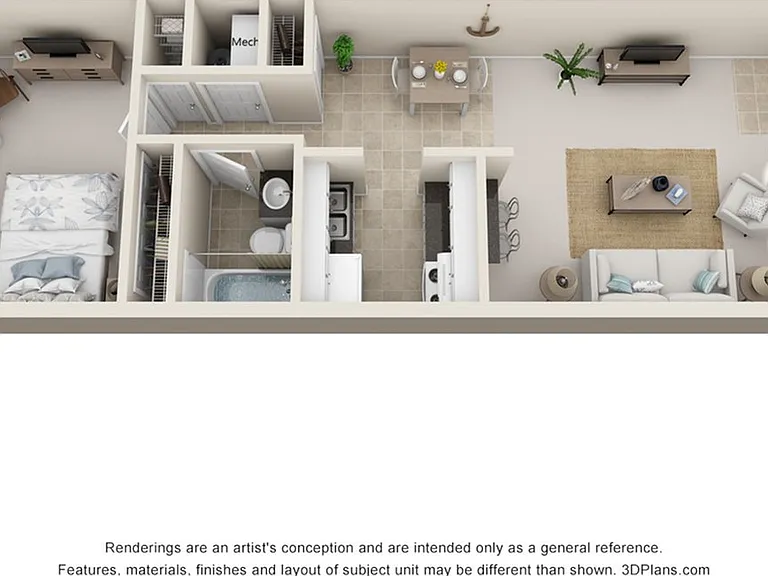 1 BEDROOM, 1 BATH 1 BEDROOM, 1 BATH