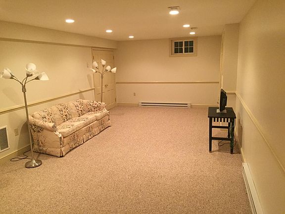 Finished basement room