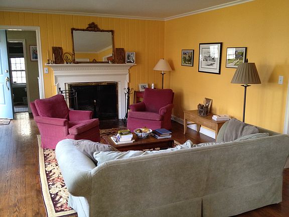 wood burning fireplace