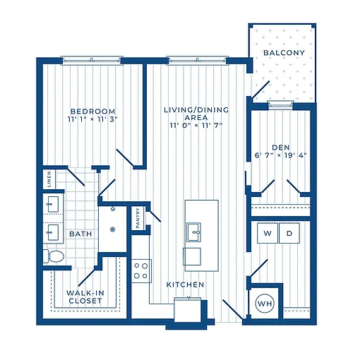Floor plan A5: 1 Bed 1 Bath