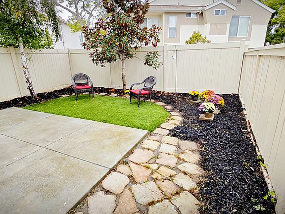 spacious low-maintenance backyard