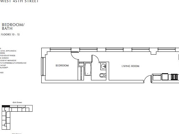 2nd image of 530 W 45th St APT 15A
