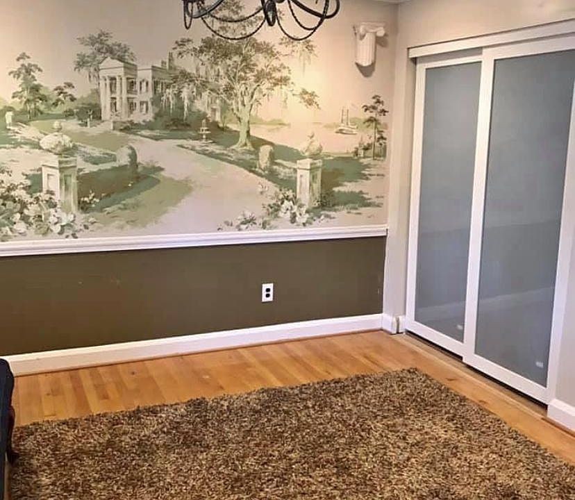 Renovated family area with hard wood floors