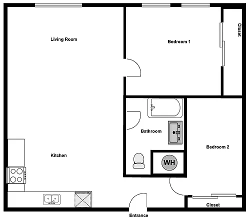 Floor plan 2 Bedroom