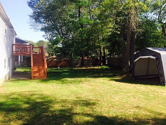 Completely fenced back yard