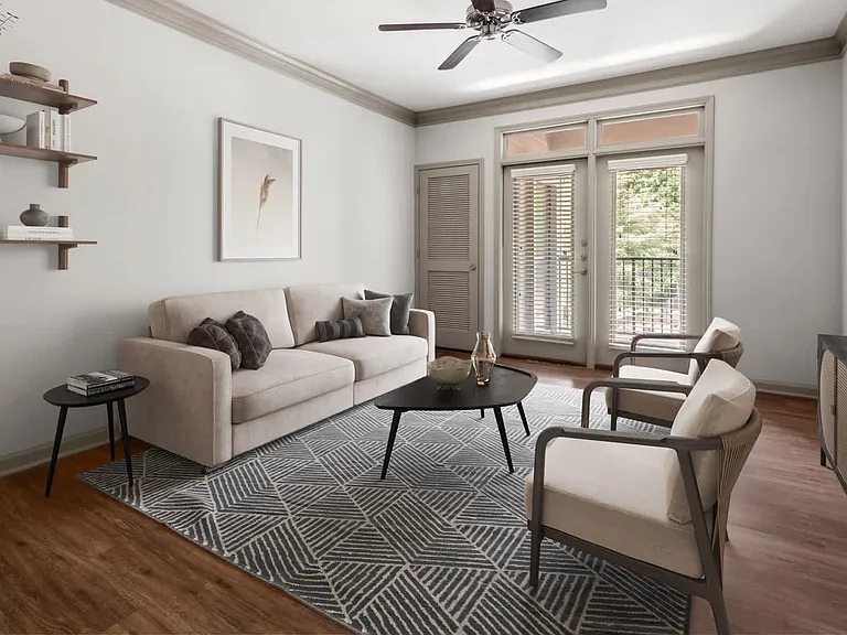 Living Room with Balcony and Hard Surface Flooring