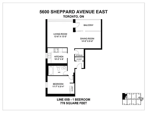Floor plan 1 Bedroom