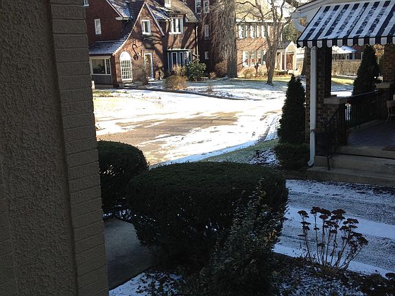 view of our street from porch of 7414