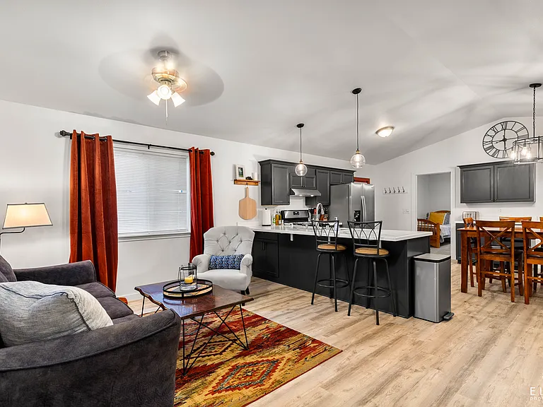 Living, kitchen & dining
*note: furnishings not included.