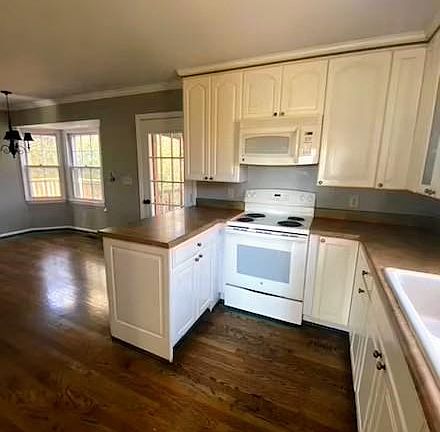 Kitchen with stove microwave (dishwasher and refrigerator are out of picture)