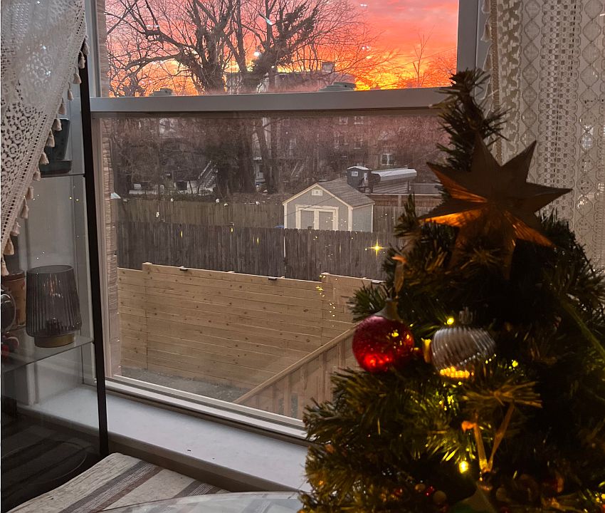 Beautiful sunset views from the living room