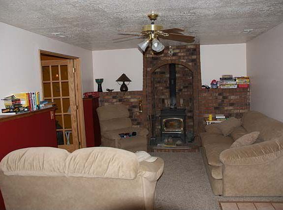 Living Room w/ wood burning stove