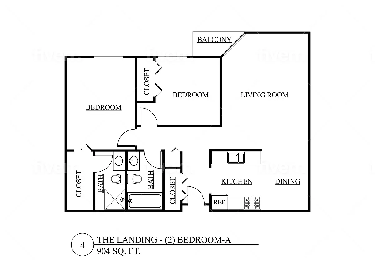 Floor plan Two Bedroom A