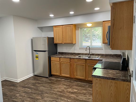 Kitchen has a lot of counterspace and storage and gets great light.