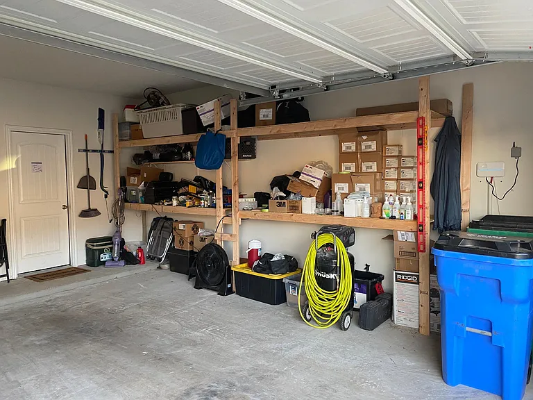 Built in storage in the 2.5 car garage