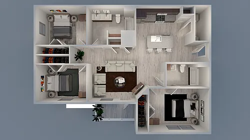 Floor plan 3 Bedroom Down Stairs