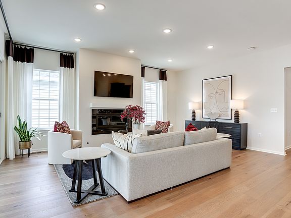 Electric fireplace in great room