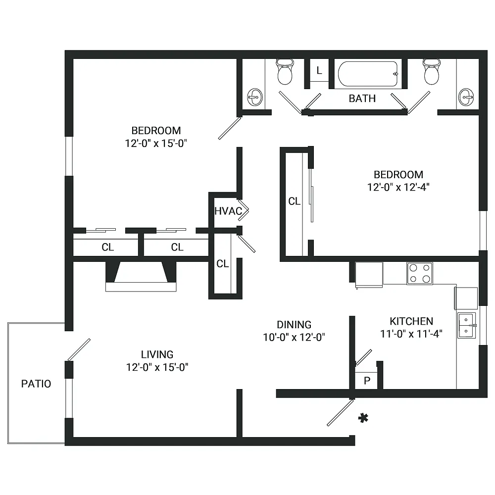 Floor plan B5- Income Restrictions Apply