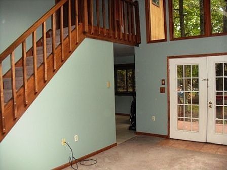 family room with fireplace
