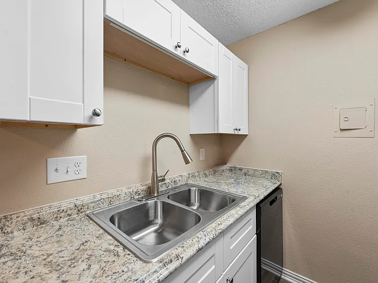 Updated kitchen with black appliances