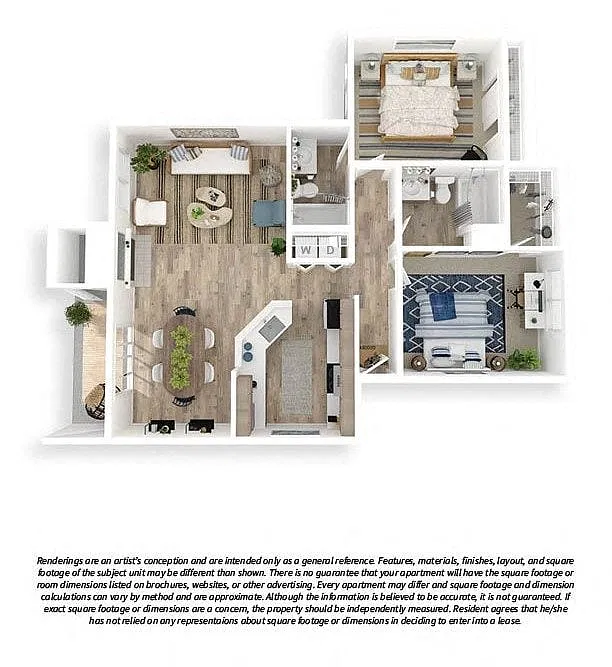 Floor plan 2x2 Large Classic