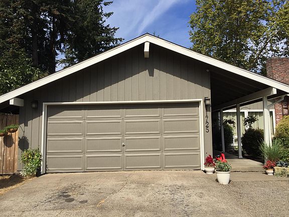 Two car garage and wide driveway