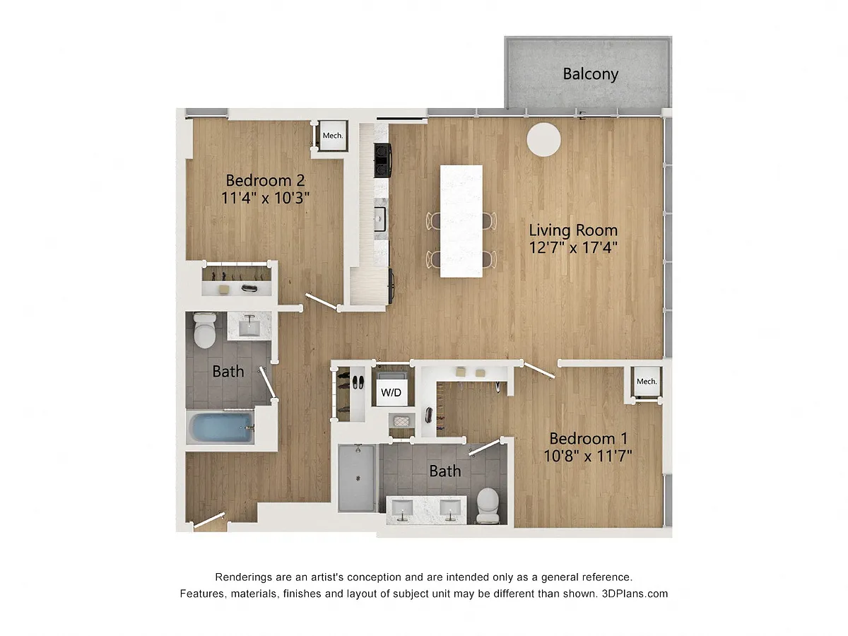Photo 1 of 1 - 513 S Damen Ave #710 - Chicago, IL Floorplan - 513 S Damen Ave #710
