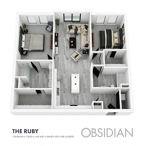 Floor plan OBSIDIAN - The Ruby