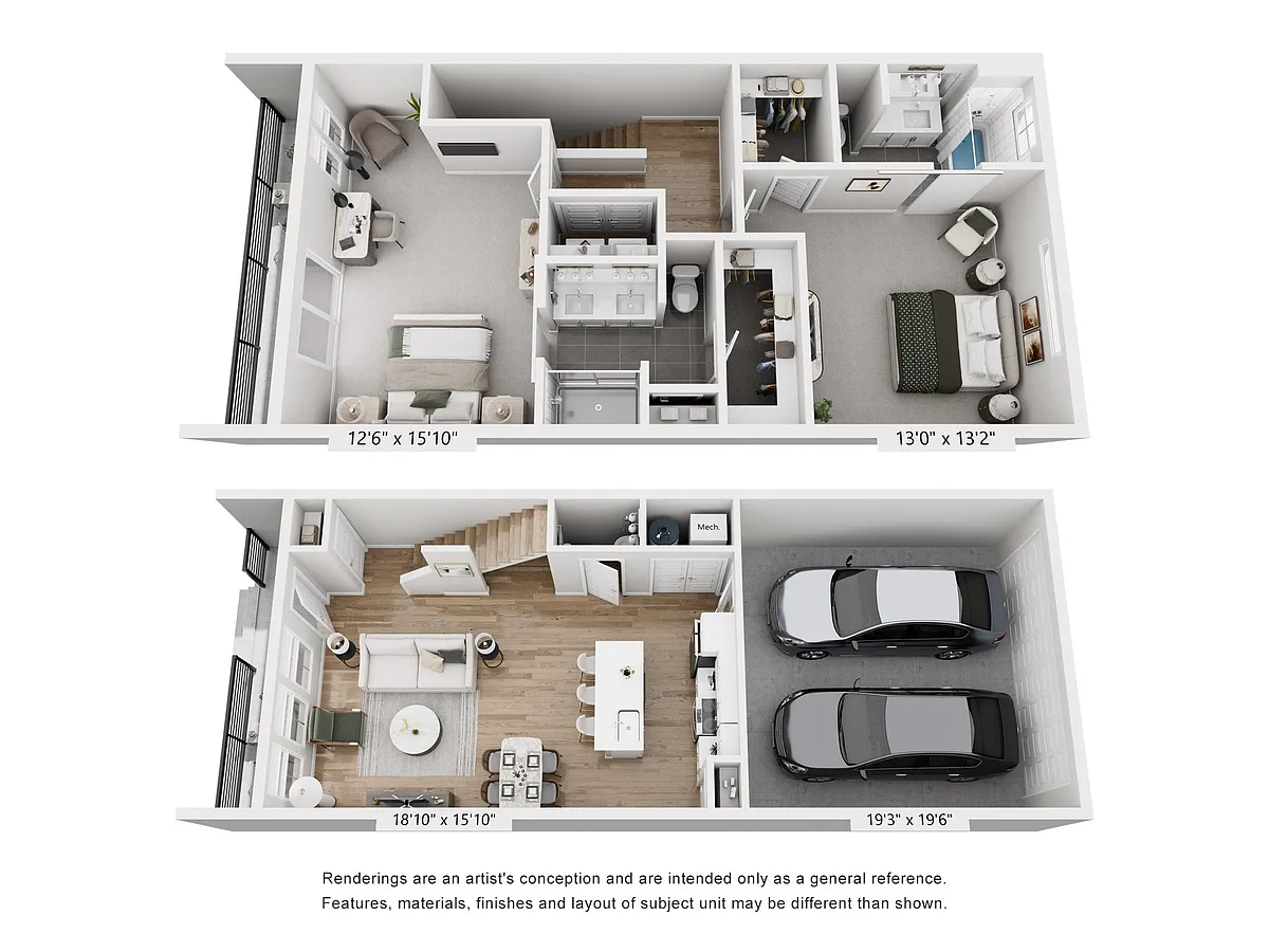 Floor plan The Fillmore - Townhome 1