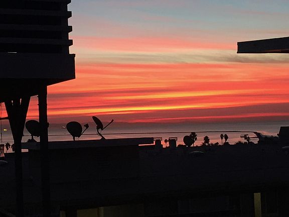 sunrise in Point Fermin from kitchen